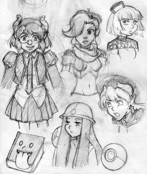 Aeternum characters by Rikki